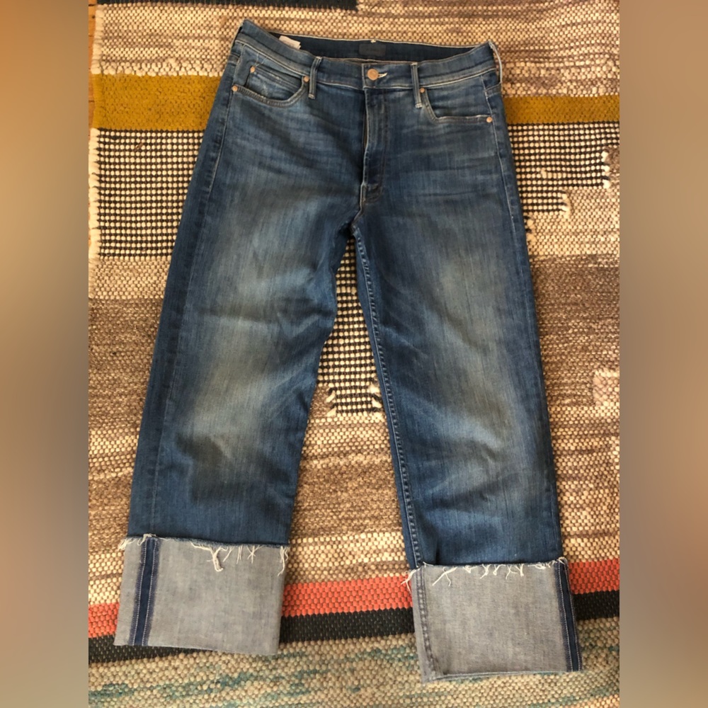 Mother Dusty Cuff Fray jeans